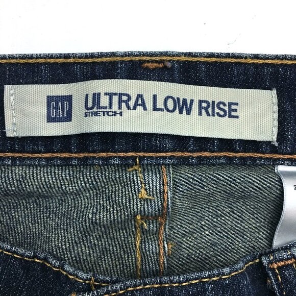 Gap Women's Jeans Ultra Low Rise Boot Cut Ankle Stretch Dark size 8 length 29" - Picture 8 of 13